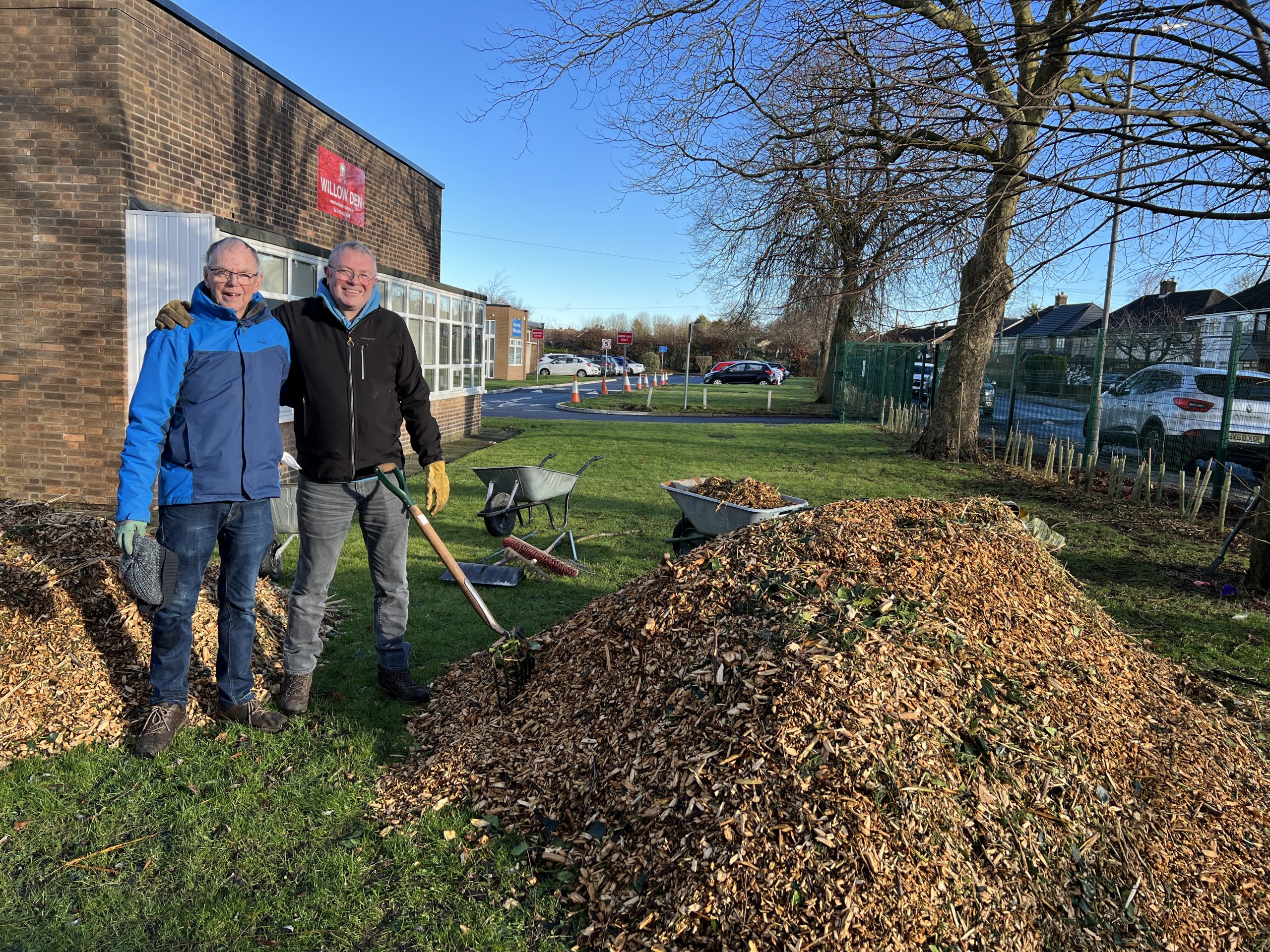John and Paul before our one-hour for Maghull work last Monday at Hudson Primary School
